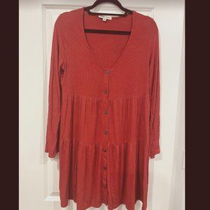 Charmed Hearts Tiered Babydoll Tunic Dress